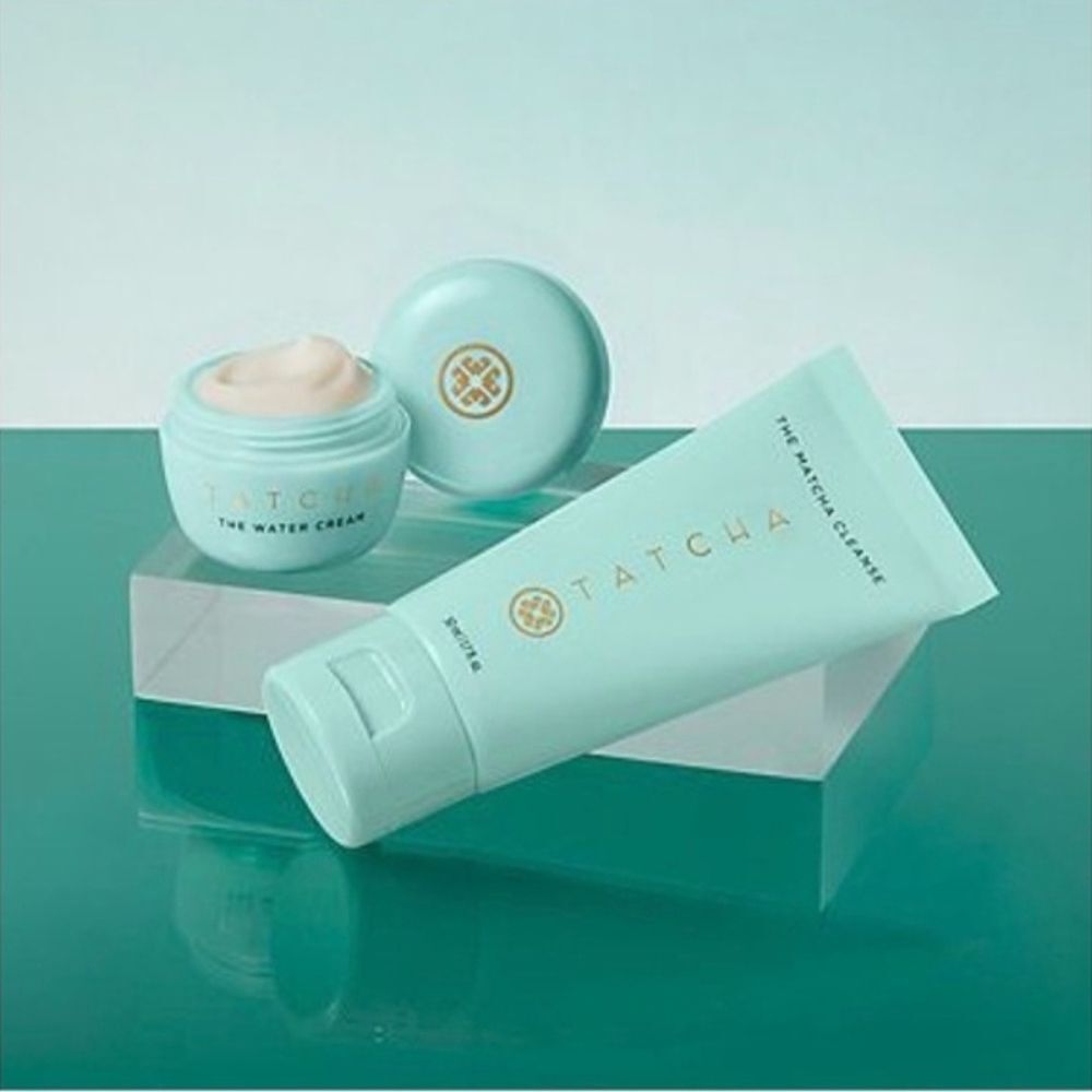 Tatcha Water Cream 10ml & Matcha Cleanse 50ml NEW Bundle